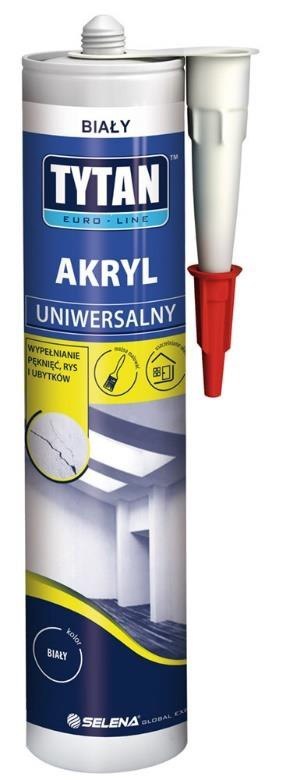 TYTAN AKRYL EURO-LINE 280ML BIAŁY TYTAN AKRYL EURO-LINE 280ML BIAŁY