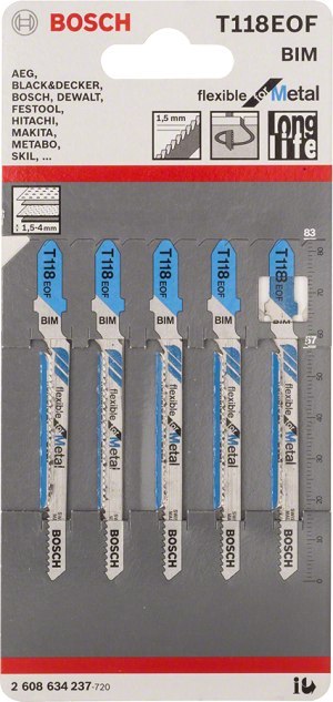 BOSCH BRZESZCZOT DO WYRZYNARKI T118EOF 5SZT. BOSCH BRZESZCZOT DO WYRZYNARKI T118EOF 5SZT.