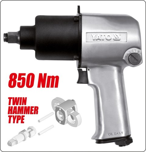 YATO KLUCZ PNEUMATYCZNY 1/2'' 850NM YATO KLUCZ PNEUMATYCZNY 1/2'' 850NM