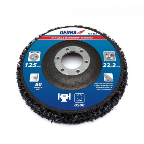 DEDRA TARCZA WŁÓKNINY ŚCIERNEJ 125MM DEDRA TARCZA WŁÓKNINY ŚCIERNEJ 125MM
