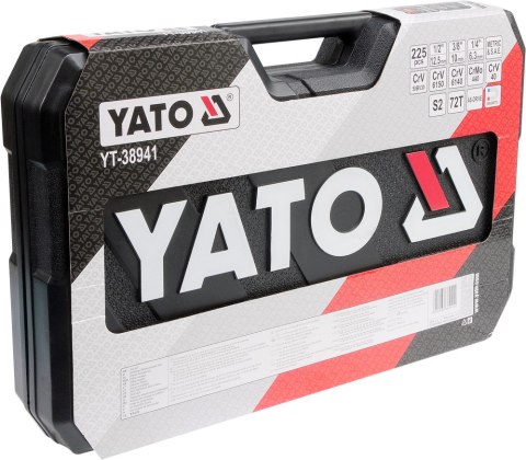 YATO ZESTAW NARZĘDZIOWY XXL 1/2'' 225 CZĘŚCI YATO ZESTAW NARZĘDZIOWY XXL 1/2'' 225 CZĘŚCI
