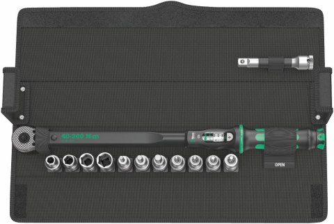WERA KLUCZ DYNAMOMETRYCZNY CLICK-TORQUE 1/2'' 40-200NM, 13CZĘŚCI WERA KLUCZ DYNAMOMETRYCZNY CLICK-TORQUE 1/2'' 40-200NM, 13CZĘŚCI