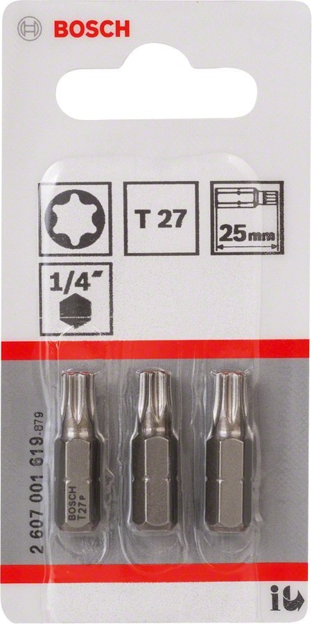 BOSCH BIT, GROT, KOŃCÓWKA T27 EH 25MM 3 SZT. BOSCH BIT, GROT, KOŃCÓWKA T27 EH 25MM 3 SZT.
