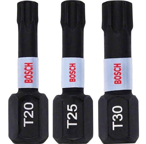 BOSCH ZESTAW BITÓW IMPACT 25MM T20,T25,T30, BOSCH ZESTAW BITÓW IMPACT 25MM T20,T25,T30,