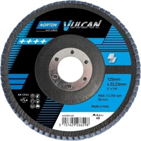 ŚCIERNICA TALERZOWA LISTKOWA 115mm gr. 40 VULCAN R842 NORTON ŚCIERNICA TALERZOWA LISTKOWA 115mm gr. 40 VULCAN R842 NORTON