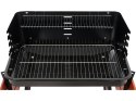 LUND GRILL WĘGLOWY Z PÓŁKAMI, RUSZT 53X33CM