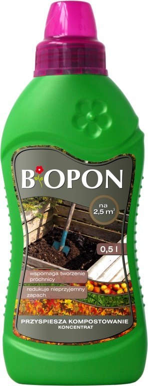 BIOPON KONCENTRAT PRZYSPIESZAJĄCY KOMPOSTOWANIE W PŁYNIE 0.5L BIOPON KONCENTRAT PRZYSPIESZAJĄCY KOMPOSTOWANIE W PŁYNIE 0.5L