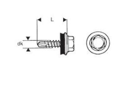 ESSVE WKRĘT SAMOWIERTNY 4.8*20MM RAL 7015