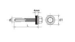 ESSVE WKRĘT SAMOWIERTNY IMPAX Z EPDM #12MM RAL8019 5.5*32MM