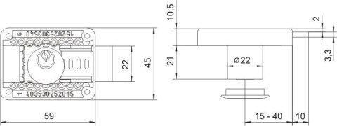 LOB ZAMEK MEBLOWY NIKIEL ZMB-3 LOB ZAMEK MEBLOWY NIKIEL ZMB-3