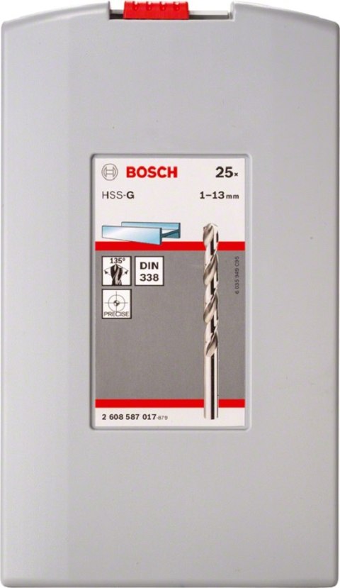 BOSCH KOMPLET WIERTEŁ DO METALU HSS-G ZESTAW 25 SZT BOSCH KOMPLET WIERTEŁ DO METALU HSS-G ZESTAW 25 SZT