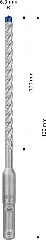 BOSCH WIERTŁO DO MŁOTKÓW SDS+ 7X EXPERT 6*100/165MM 50 SZT. BOSCH WIERTŁO DO MŁOTKÓW SDS+ 7X EXPERT 6*100/165MM 50 SZT.