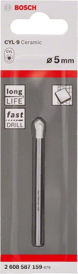 BOSCH WIERTŁO DO SZKŁA I CERAMIKI CYL-9 SOFTCERAMIC 5*70MM BOSCH WIERTŁO DO SZKŁA I CERAMIKI CYL-9 SOFTCERAMIC 5*70MM