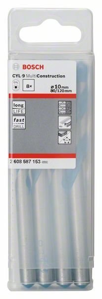 BOSCH WIERTŁO MULTICONSTRUCTION 10*80/120MM 8PC
