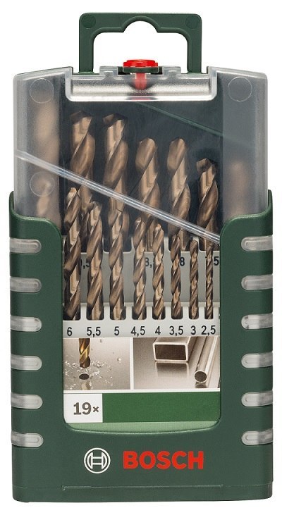 BOSCH ZESTAW WIERTEŁ 19 SZT. DO METALU HSS-CO DIN 338 1-10MM. BOSCH ZESTAW WIERTEŁ 19 SZT. DO METALU HSS-CO DIN 338 1-10MM.