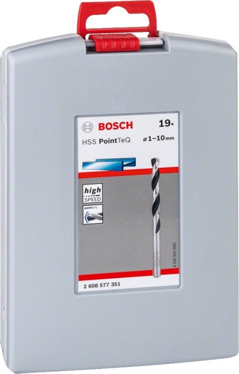 BOSCH ZESTAW WIERTEŁ 19 SZT. POINTTEQ DO METALU 1-10MM BOSCH ZESTAW WIERTEŁ 19 SZT. POINTTEQ DO METALU 1-10MM
