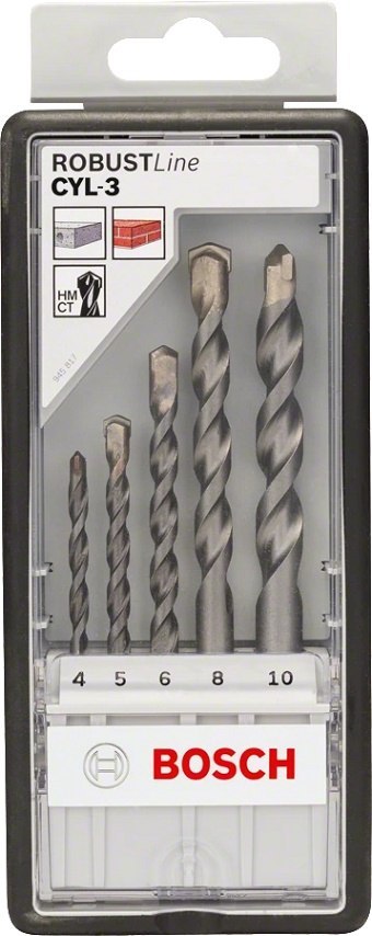 BOSCH ZESTAW WIERTEŁ CYL-3 FI 4,5,6,6,8,10,12 7SZT. BOSCH ZESTAW WIERTEŁ CYL-3 FI 4,5,6,6,8,10,12 7SZT.