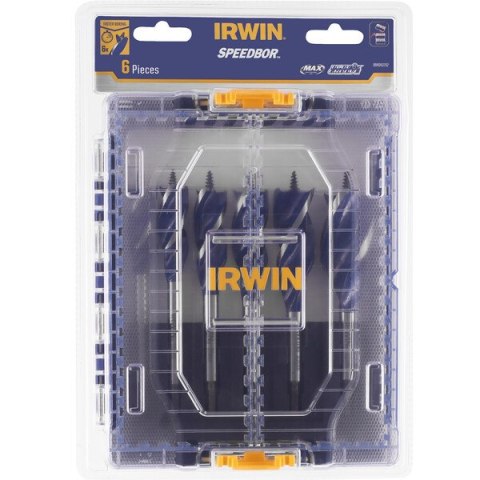 IRWIN ZESTAW WIERTEŁ DO DREWNA BLUE GROOVE 4X 6 EL. IRWIN ZESTAW WIERTEŁ DO DREWNA BLUE GROOVE 4X 6 EL.