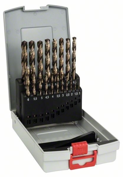 BOSCH ZESTAW WIERTEŁ HSS-CO DO METALU 19 EL. BOSCH ZESTAW WIERTEŁ HSS-CO DO METALU 19 EL.