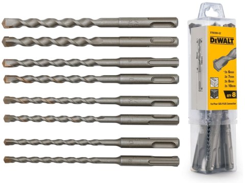 DEWALT ZESTAW WIERTEŁ SDS+ 8-ELEMENTOWY: 2* 6,7,8,10*160MM DEWALT ZESTAW WIERTEŁ SDS+ 8-ELEMENTOWY: 2* 6,7,8,10*160MM