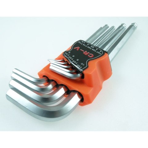 BEAST Klucze imbusowe z kulistymi końcówkami Chrome-Vanadium 9szt. BEAST Klucze imbusowe z kulistymi końcówkami Chrome-Vanadium 9szt.
