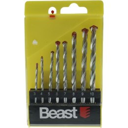 BEAST WIERTŁA DO BETONU 3-4-5-6-7-8-9-10 mm 8 sztuk