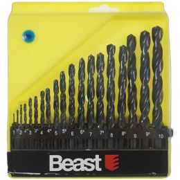 BEAST WIERTŁA DO METALU 1-10 mm HSS 19 SZT.
