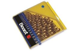 BEAST WIERTŁA DO METALU 1-10 mm STAL HSS POKRYTA TYTANEM 19 SZT.