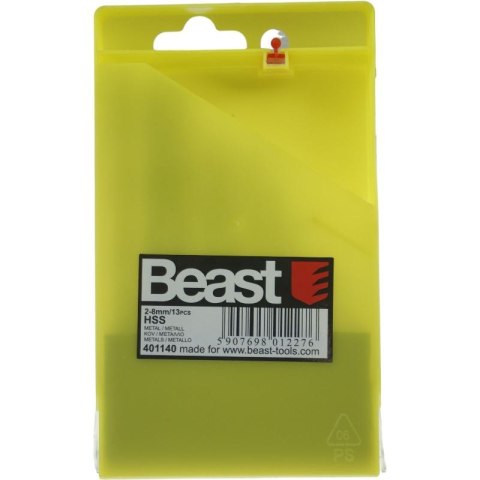 BEAST WIERTŁA DO METALU 2-8 mm HSS 13 SZT. BEAST WIERTŁA DO METALU 2-8 mm HSS 13 SZT.