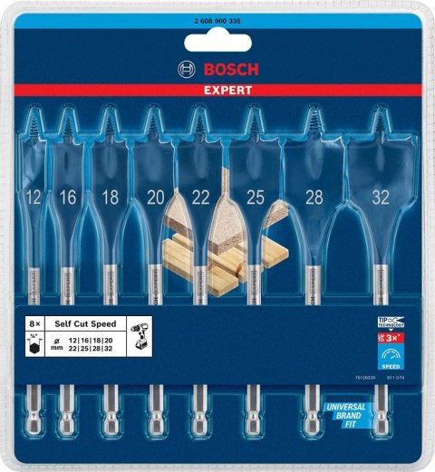 BOSCH WIERTŁA ŁOPATKOWE SELFCUT EXPERT 8 SZT. BOSCH WIERTŁA ŁOPATKOWE SELFCUT EXPERT 8 SZT.