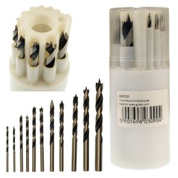 BEAST Wiertła do drewna, Komplet 3-10 mm, 11 sztuk