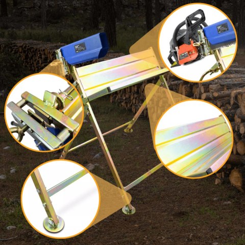 E-hurtownia Stojak do cięcia drewna Koziołek do drewna z uchwytem na piłę 45cm 120kg E-hurtownia Stojak do cięcia drewna Koziołek do drewna z uchwytem na piłę 45cm 120kg
