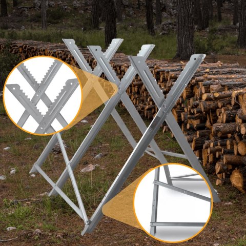 E-hurtownia Stojak na Drewno do Cięcia Ocynkowany Wytrzymały 150kg E-hurtownia Stojak na Drewno do Cięcia Ocynkowany Wytrzymały 150kg
