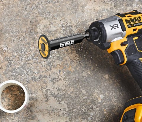 DEWALT PRZYSTAWKA DO PODCINANIA Z TARCZĄ DIAMENTOWĄ I UCHWYTEM 1/4' DEWALT PRZYSTAWKA DO PODCINANIA Z TARCZĄ DIAMENTOWĄ I UCHWYTEM 1/4'