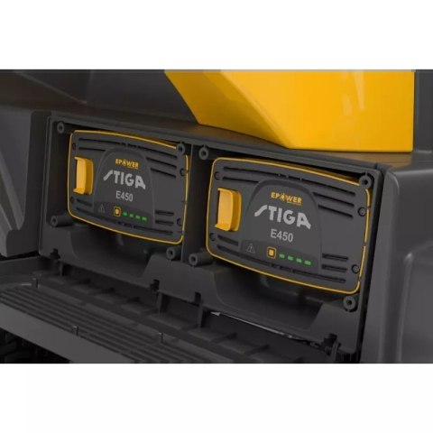 Stiga Zestaw promocyjny Traktor akumulatorowy Swift 372e 3x7,5 Ah + 1x5 Ah + pojedyncza ładowarka Stiga Zestaw promocyjny Traktor akumulatorowy Swift 372e 3x7,5 Ah + 1x5 Ah + pojedyncza ładowarka