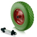Bituxx Koło Pełne do Taczki 4.80/4.00-8 Z Osią Odporne na Przebicia 250 kg