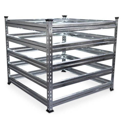 Bituxx Kompostownik 90x90x93cm stal ocynkowana dużej pojemności Bituxx Kompostownik 90x90x93cm stal ocynkowana dużej pojemności