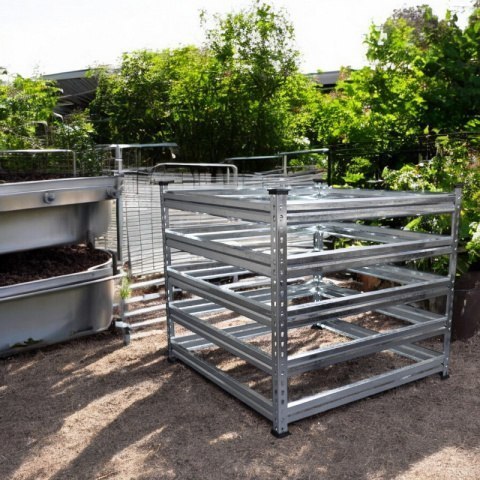 Bituxx Kompostownik 90x90x93cm stal ocynkowana dużej pojemności Bituxx Kompostownik 90x90x93cm stal ocynkowana dużej pojemności