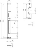 LOB ZACZEP PŁASKI DO ELEKTROZACZEPU RE54 SZEROKOŚĆ 25MM MODEL L