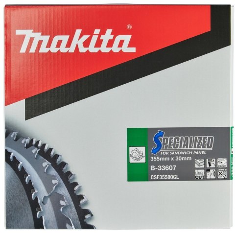 MAKITA PIŁA SPIEKOWA DO PŁYT WARSTWOWYCH SPACJALIZED 355*30 80Z MAKITA PIŁA SPIEKOWA DO PŁYT WARSTWOWYCH SPACJALIZED 355*30 80Z