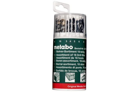 METABO ZESTAW WIERTEŁ 18 SZT.
