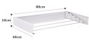 BEAST Suszarka na pranie Ścienna Składana METALOWA 80cm Wisząca Rozkładana mocna