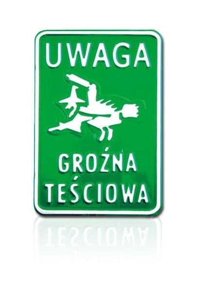 UN TABLICA 15*20CM UWAGA GROŹNA TEŚCIOWA UN TABLICA 15*20CM UWAGA GROŹNA TEŚCIOWA