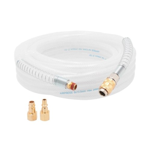 AIRPRESS WĄŻ PNEUMATYCZNY PVC Z SZYBKOZŁĄCZAMI 8MM*10M