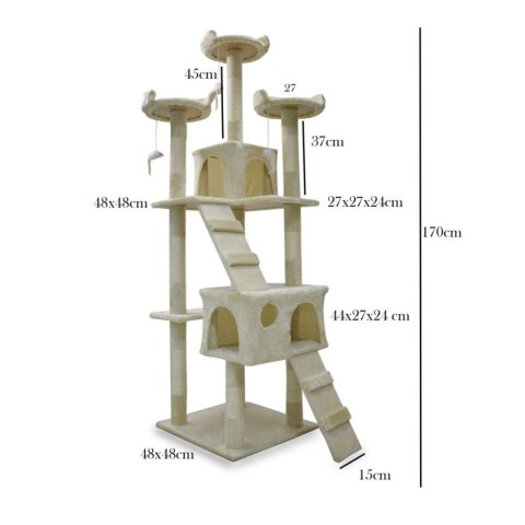 E-hurtownia Drapak dla kota 170 cm domek legowisko drzewko sizal platformy zabawki E-hurtownia Drapak dla kota 170 cm domek legowisko drzewko sizal platformy zabawki