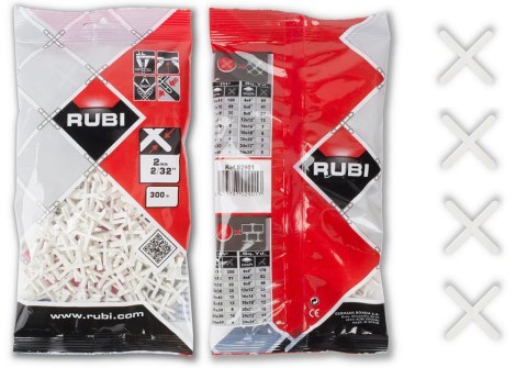 RUBI KRZYŻYKI DO GLAZURY 2MM 300SZT RUBI KRZYŻYKI DO GLAZURY 2MM 300SZT