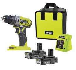 RYOBI AKU. WIERTARKO-WKRĘTARKA UDAR. R18PD2-220S 18V 2*2.0AH ONE+