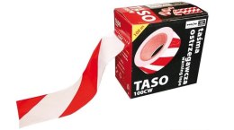 UN TAŚMA OSTRZEGAWCZA W PODAJNIKU 70MM*100MB BIAŁO-CZER