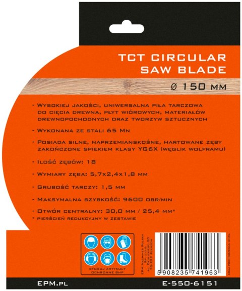 EPM PIŁA SPIEKOWA 150MM 18 ZĘBÓW EPM PIŁA SPIEKOWA 150MM 18 ZĘBÓW