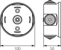 UN PUSZKA HERMETYCZNA NATYNKOWA 100MM IP44 SZARA PO-100